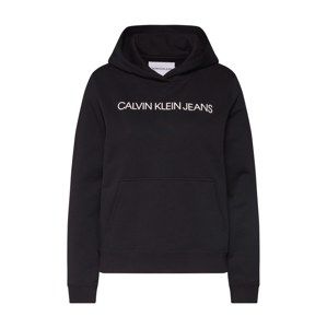 Calvin Klein Jeans Mikina 'INSTITUTIONAL HOODIE'  čierna