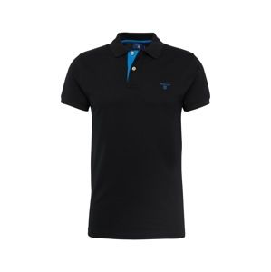 GANT Tričko 'Rugger'  čierna / kráľovská modrá