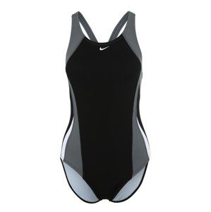 Nike Swim Športové jednodielne plavky 'FAST BACK ONE PIECE'  sivá / čierna / biela