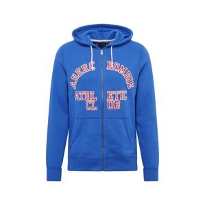 Abercrombie & Fitch Tepláková bunda 'ATHLETIC CLUB'  modré / svetločervená / biela