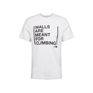 THE NORTH FACE Funkčné tričko 'Walls Are For Climbing'  biela / čierna