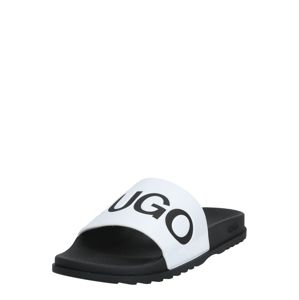 HUGO Plážové / kúpacie topánky  biela / čierna