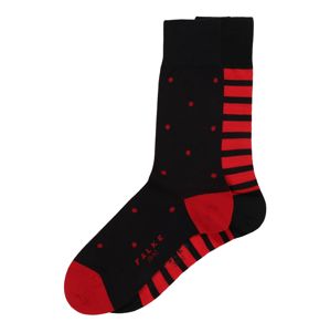 FALKE Ponožky 'Even Stripe Dot 2-Pack'  červená / námornícka modrá