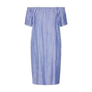 STREET ONE Letné šaty 'EOS yarn dyed striped Carmen D'  modré