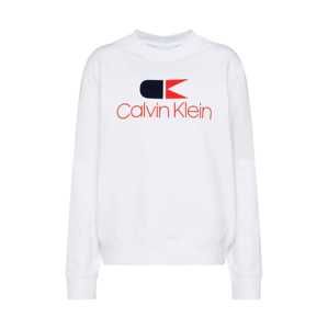 Calvin Klein Mikina 'VINTAGE LOGO LARGE SWEATSHIRT LS'  biela