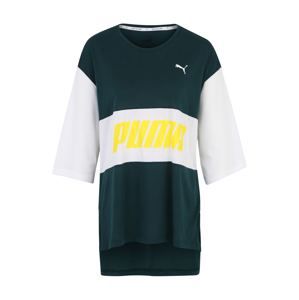PUMA Funkčné tričko 'Modern Sports Boyfriend Tee'  žlté / tmavozelená / biela