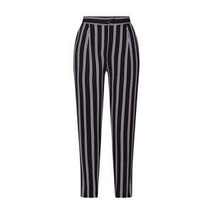NEW LOOK Plisované nohavice 'JE SEB Stripe'  čierna / biela