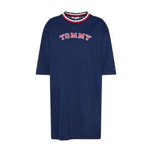 Tommy Hilfiger Underwear Nočná košieľka 'CN DRESS LS'  tmavomodrá / čierna / biela