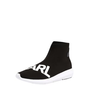Karl Lagerfeld Slip-on obuv 'VITESSE Legere Knit Karl Prt'  čierna / biela