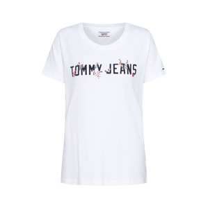 Tommy Jeans Tričko 'FLORAL'  zmiešané farby / čierna / biela