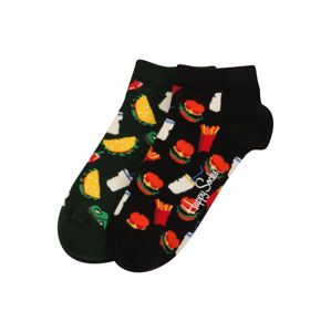 Happy Socks Športové ponožky 'Hamburger'  čierna / tmavozelená / zmiešané farby