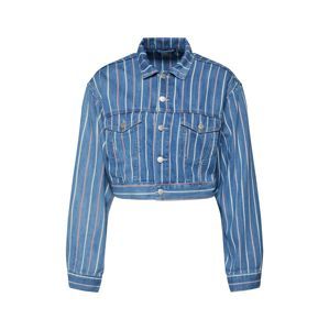Pepe Jeans Prechodná bunda 'Fern Stripe'  modrá denim / ružová / biela