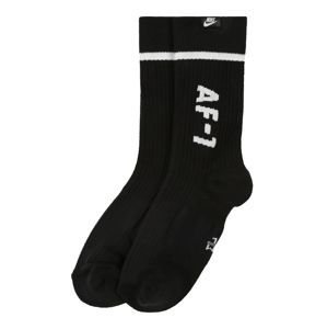 Nike Sportswear Ponožky 'U SNKR SOX AF1 CREW'  čierna / biela