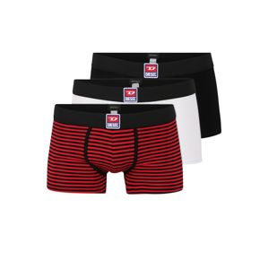 DIESEL Boxerky 'UMBX-DAMIENTHREEPACK Boxer 3pack'  čierna / biela / červená