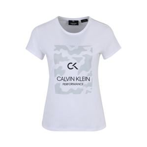 Calvin Klein Performance Funkčné tričko 'BILLBOARD'  jedľová / biela