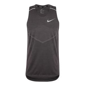 NIKE Funkčné tričko 'Nike TechKnit Cool Ultra'  tmavosivá / strieborná