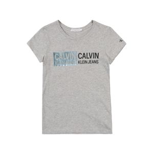 Calvin Klein Jeans Tričko 'STAMP LOGO SLIM FIT'  sivá