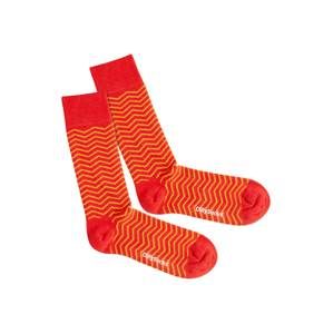 DillySocks Ponožky 'Square Sunset'  červené / žlté / oranžová