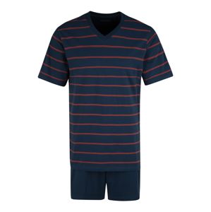 SCHIESSER Krátke pyžamo  modrá / hrdzavo červená