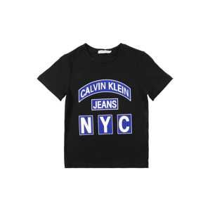 Calvin Klein Jeans Tričko  modré / čierna / biela