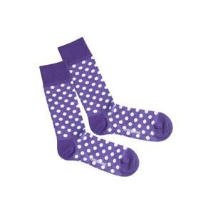 DillySocks Ponožky 'Purple Dots'  fialová / biela