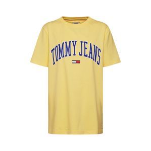 Tommy Jeans Oversize tričko 'TJW COLLEGIATE LOGO TEE'  tyrkysová / žlté