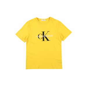 Calvin Klein Jeans Tričko  biela / žltá / čierna