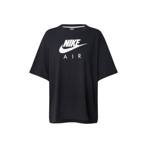 Nike Sportswear Tričko 'W NSW AIR TOP SS BF'  biela / čierna