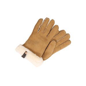 UGG Prstové rukavice 'Shorty Glove with leather trim'  kapučíno
