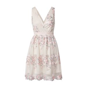 Boohoo Kleid 'Floral Embroidered Mesh Skater Dress'  ružová / mätová