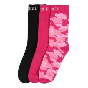 DIESEL Ponožky  ružová / čierna