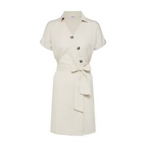 Noisy May Košeľové šaty 'NMLINE S/S BUTTONS DRESS FDX'  béžová