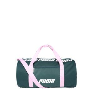 PUMA Športová taška 'WMN Core Barrel'  smaragdová / svetloružová / biela