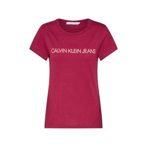 Calvin Klein Jeans Tričko 'INSTITUTIONAL LOGO'  červené
