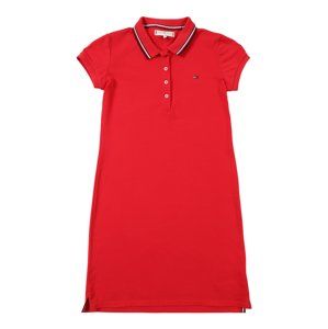 TOMMY HILFIGER Šaty 'Essential Polo'  červené