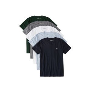 Abercrombie & Fitch Tričko  námornícka modrá / svetlomodrá / sivá / zelená / biela