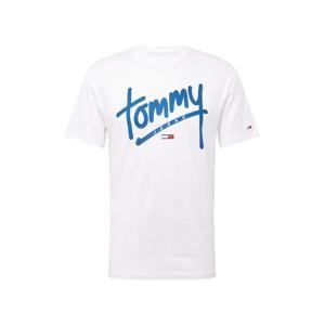 Tommy Jeans Tričko 'TJM Handwriting Tee'  modré / biela