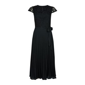 Dorothy Perkins Kokteilové šaty 'BLACK LACE PLEAT MIDI DRESS'  čierna