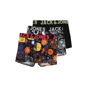 Jack & Jones Junior Nohavičky 'SUGAR SKULL'  oranžová / čierna / biela