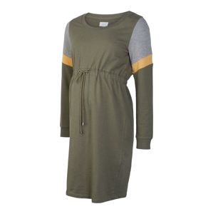 MAMALICIOUS Šaty  sivá melírovaná / žltá / olivová