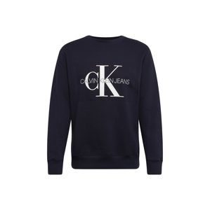 Calvin Klein Jeans Mikina 'Core Monogram Logo Sweatshirt'  tmavomodrá / biela