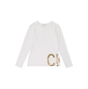 Calvin Klein Jeans Tričko  zlatá / biela