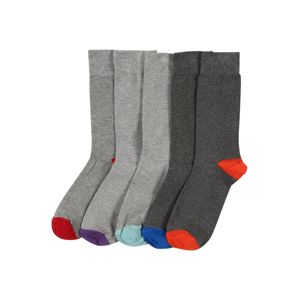 BURTON MENSWEAR LONDON Ponožky  sivá / tmavosivá / oranžová / modrá / fialová