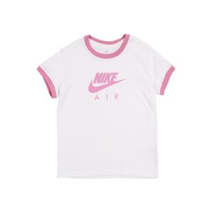 Nike Sportswear Tričko 'AIR LOGO RINGER'  ružová / biela