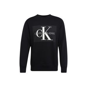 Calvin Klein Jeans Mikina 'Core Monogram Logo Sweatshirt'  čierna / biela
