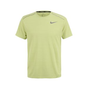 NIKE Funkčné tričko 'MILER'  pastelovo zelená / sivá melírovaná