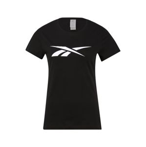 REEBOK Funkčné tričko 'Vector'  čierna / biela