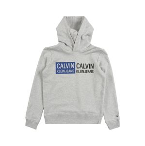 Calvin Klein Mikina 'STAMP LOGO HOODIE'  sivá melírovaná