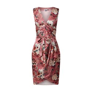 Chi Chi London Kokteilové šaty 'Daylla'  rosé / zmiešané farby / koralová