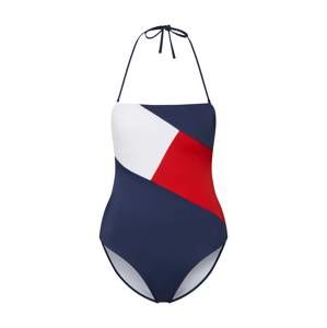 Tommy Hilfiger Underwear Jednodielne plavky 'BANDEAU ONE-PIECE RP'  námornícka modrá / červené / biela